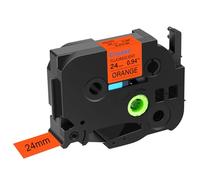 Cruxer 40-Pack Replacement for P-Touch TZe-B51 TZeB51 24mm x 5m Laminated Black on Fluorescent Orange Label Tape Compatible with PTouch PT-D600 PT-E500 PT-H500 PT-P710BT PT-1400 PT-9200DX P750W Maker