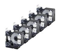 Cruxer 5 Pack Compatible for Rhino A18057 18057 S0718330 Heat Shrink Tube Black on White 19mm x 1.5m Wire Cable Label Tape Replacement for Label Writer Rhino 1000 3000 4200 5000 5200 Maker