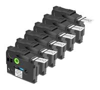 Cruxer 6 Pack Replacement for Brother P-Touch TZe-151 AZe-151 Clear Laminated Tapes，Black on Transparent 0.94'' 24mm x 8m Cassette Compatible for Brother PT-P700 PT-E550WVP PT-P750W PT-2730VP