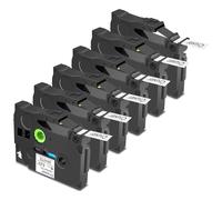 Cruxer 6 Pack Replacement for Brother P-Touch TZe-211 AZe-211 White Laminated Tapes，Black on White 0.23'' 6mm x 8m Cassette Compatible for Brother PT-H100R PT-200 PT-H110 PT-D410 PT-E110VP