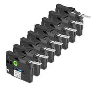 Cruxer 8 Pack Replacement for Brother P-Touch TZe-131 AZe-131 Clear Laminated Tapes，Black on Transparent 0.47'' 12mm x 8m Cassette Compatible for Brother PT-H100R PT-200 PT-H110 PT-D410 PT-E110VP