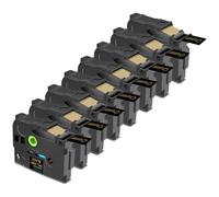 Cruxer 8 Pack Replacement for Brother P-Touch TZe-354 AZe-354 Black Laminated Tapes，Gold on Black 0.94'' 24mm x 8m Cassette Compatible for Brother PT-P700 PT-E550WVP PT-P750W PT-2730VP