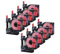 Cruxer 8-Pack Replacement for D1 45018 S0720580 12mm x 7m Black on Yellow Label Tape Compatible with Label Manager 160 210D 260P 280 360D 420P 450D 500TS Label Point/Writer Maker