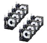 Cruxer 8-Pack Replacement for D1 53713 S0720930 19mm x 7m Black on Yellow Label Tape Compatible with Label Manager 160 210D 260P 280 360D 420P 450D 500TS Label Point/Writer Maker