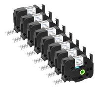 Cruxer 8-Pack Replacement for P-Touch TZe-S151 TZeS151 24mm x 8m Strong Adhesive Laminated Black on Clear Label Tape Compatible with Ptouch PT-D600 PT-E500 H500 P710BT 1400 9200DX P750W Maker