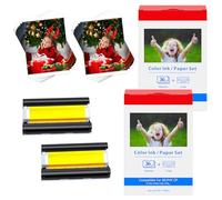 Cruxer Compatible for Canon Selphy CP1500 CP1300 Ink and Paper 100 x 148mm KP-36IN KP36IN for Cannon CP Selphy CP910 CP780 CP760 CP1000 CP1200 Printer (36 Sheets Photo Paper + 1 Ink per Set, 2 Set)