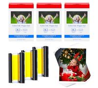 Cruxer Compatible for Canon Selphy CP1500 CP1300 Ink and Paper 100 x 148mm KP-36IN KP36IN for Cannon CP Selphy CP910 CP780 CP760 CP1000 CP1200 Printer (36 Sheets Photo Paper + 1 Ink per set, 3 Set)
