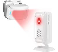 Cruxer Motion Sensor Detector Wireless PIR Security Alarm for Home Safety, Elderly Calling Caregiver, Welcome Doorbell, Mailbox Alert, Dogs and Cats Passing Reminder (1 Sensor & 1 Receiver)