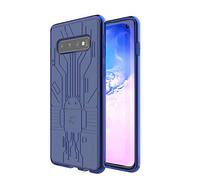 CruzerLite Case for Galaxy S10 Case, Bugdroid Circuit Back Cover Ultra fit Anti-Scratch Shock Absorption Protective Case for Samsung Galaxy S10 (Blue)