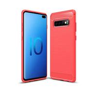 CruzerLite Case for Galaxy S10 Plus Case, Galaxy S10+ Case, Carbon Fiber Shock Absorption Slim Case for Samsung Galaxy S10 Plus (Red)