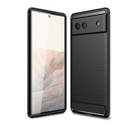 CruzerLite Case for Google Pixel 6a Case, Carbon Fiber Texture Design Cover Anti-Scratch Shock Absorption for Google Pixel 6a 5G Case (2022) (Black)