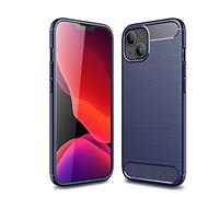 CruzerLite Case for iPhone 13 Case, Carbon Fiber Texture Design Cover Anti-Scratch Shock Absorption Case for iPhone 13 (6.1 Inch) (Blue)