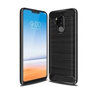 CruzerLite Case for LG G7 Case, for LG G7 ThinQ Case, Carbon Fiber Shock Absorption Slim Flexible Case for LG G7/ for LG G7 ThinQ (Black)