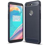 CruzerLite Case for Oneplus 5t Case, Carbon Fiber Shock Absorption Slim Case for Oneplus 5t (Blue)
