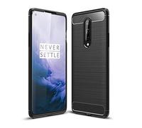 CruzerLite Case for Oneplus 8 Case, Carbon Fiber Texture Design Cover Anti-Scratch Shock Absorption Case for Oneplus 8 (2020) (Black)