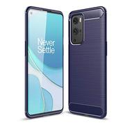 Cruzerlite Case for OnePlus 9 Pro Case, Carbon Fiber Texture Design Cover Anti-Scratch Shock Absorption Case for OnePlus 9 Pro (Blue)