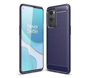 Cruzerlite Case for OnePlus 9 Pro Case, Carbon Fiber Texture Design Cover Anti-Scratch Shock Absorption Case for OnePlus 9 Pro (Blue)
