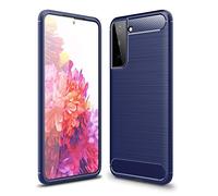 CruzerLite Case for Samsung Galaxy S21 Case, Carbon Fiber Texture Design Cover Anti-Scratch Shock Absorption Case for Samsung Galaxy S21 (Blue)