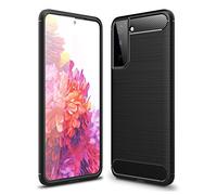 CruzerLite Case for Samsung Galaxy S21 Case, Carbon Fiber Texture Design Cover Anti-Scratch Shock Absorption Case for Samsung Galaxy S21 (Black)