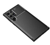 CruzerLite Case for Samsung Galaxy S22 Ultra, Carbon Fiber Texture Design, Anti-Scratch Shock Absorption, Carbon Black