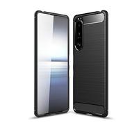 CruzerLite Case for Sony Xperia 5 iii Case, Carbon Fiber Texture Design Cover Shock Absorption Sony Xperia 5 iii Case for Sony Xperia 5 iii (2021) (Black)