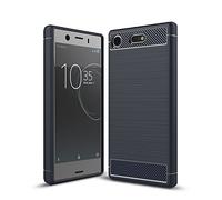 CruzerLite Case for Sony Xperia XZ1 Compact Case, Carbon Fiber Shock Absorption Slim case for Sony Xperia XZ1 Compact (2017) (Blue)