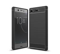 CruzerLite Case for Sony Xperia XZ1 Compact Case, Carbon Fiber Shock Absorption Slim case for Sony Xperia XZ1 Compact (2017) (Black)