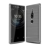 CruzerLite Case for Sony Xperia XZ2 Premium Case, Carbon Fiber Shock Absorption Slim Case for Sony Xperia XZ2 Premium (2018) (Gray)
