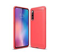 CruzerLite Case for Xiaomi Mi 9 Case, Carbon Fiber Shock Absorption Slim Case for Xiaomi Mi 9 (Red)