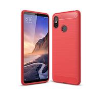CruzerLite Case for Xiaomi Mi Max 3 Case, Carbon Fiber Shock Absorption Slim Case for Xiaomi Mi Max 3 (Red)