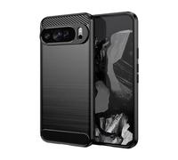 CruzerLite for Google Pixel 9 Pro XL Case, Carbon Fiber Texture Design Cover Anti-Scratch Shock Absorption Cover for Pixel 9 Pro XL (2024) (Black)