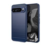 CruzerLite for Google Pixel 9 Pro XL Case, Carbon Fiber Texture Design Cover Anti-Scratch Shock Absorption Cover for Pixel 9 Pro XL (2024) (Blue)