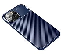CruzerLite for iPhone 14 Pro Max Case, Carbon Fiber Texture Design Cover Anti-Scratch Shock Absorption (2022) (Carbon Blue)