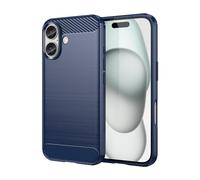 CruzerLite Case Made for iPhone 16 Case, Carbon Fiber Texture Design Cover Anti-Scratch Shock Absorption Case for iPhone 16 (2024) (Blue)