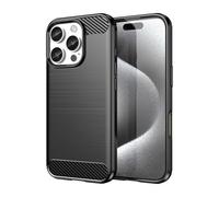 CruzerLite for iPhone 16 Pro Case, Carbon Fiber Texture Design Cover Anti-Scratch Shock Absorption for iPhone 16 Pro (2024) (Black)