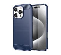 CruzerLite for iPhone 16 Pro Case, Carbon Fiber Texture Design Cover Anti-Scratch Shock Absorption for iPhone 16 Pro (2024) (Blue)