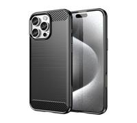 CruzerLite for iPhone 16 Pro Max Case, Carbon Fiber Texture Design Cover Anti-Scratch Shock Absorption for iPhone 16 Pro Max (2024) (Black)