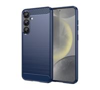 CruzerLite for Samsung Galaxy S25 Plus Case, Carbon Fiber Texture Design Cover Anti-Scratch Shock Absorption for Samsung Galaxy S25 Plus (2025) (Blue)