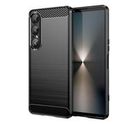 CruzerLite for Sony Xperia 1 VII Case, Carbon Fiber Texture Design Cover Anti-Scratch Shock Absorption Designed Cover (2025) (Black)