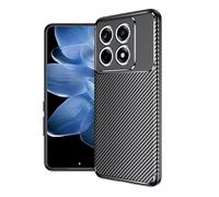 CruzerLite for Xiaomi 14T Case, Carbon Fiber Texture Design Cover Anti-Scratch Shock Absorption for Xiaomi 14T (2024) (Carbon Black)