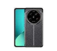 CruzerLite for Xiaomi Mi 14 Ultra Case, Carbon Fiber Texture Design Cover Anti-Scratch Shock Absorption Cover for Xiaomi Mi 14 Ultra 5G (2024) (Leather Black)