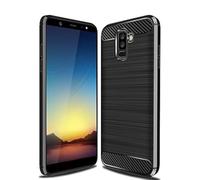 CruzerLite Galaxy A6 Plus 2018 Case, Carbon Fiber Shock Absorption Slim Case for Samsung Galaxy A6 Plus 2018 (Black)