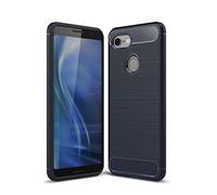 CruzerLite Google Pixel 3 Case, Carbon Fiber Shock Absorption Slim Case for Google Pixel 3 (Blue)