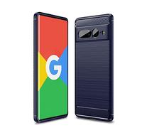 CruzerLite Google Pixel 7 Pro Case, Cruzerlite Carbon Fiber Texture Design Cover Anti-Scratch Shock Absorption for Google Pixel 7 Pro 5G Case (2022) (Blue)