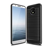 CruzerLite Moto G6 Plus Case, Moto G6Plus Case, Carbon Fiber Shock Absorption Slim Case for Moto G6 Plus/Motorola G6 Plus (Black)