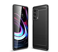 CruzerLite Motorola Edge 2021 Case, Moto Edge 2021 Case, Carbon Fiber Texture Design Cover Shock Absorption Motorola Edge 2021 Case for Motorola Edge 2021 (Black)