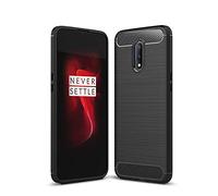 CruzerLite Oneplus 7 Case, Carbon Fiber Texture Design & Leather Texture Design Back Cover Anti-Scratch Shock Absorption Case for Oneplus 7 (Black)