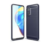 CruzerLite Xiaomi Mi 10T Case, Xiaomi Mi 10T Pro Case, Carbon Fiber Texture Design Cover Anti-Scratch Shock Absorption Case for Xiaomi Mi 10T/ 10T Pro (2020) (Blue)