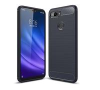 CruzerLite Xiaomi Mi 8 Lite Case, Carbon Fiber Shock Absorption Slim Case for Xiaomi Mi 8 Lite (Blue)