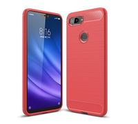 CruzerLite Xiaomi Mi 8 Lite Case, Carbon Fiber Shock Absorption Slim Case for Xiaomi Mi 8 Lite (Red)